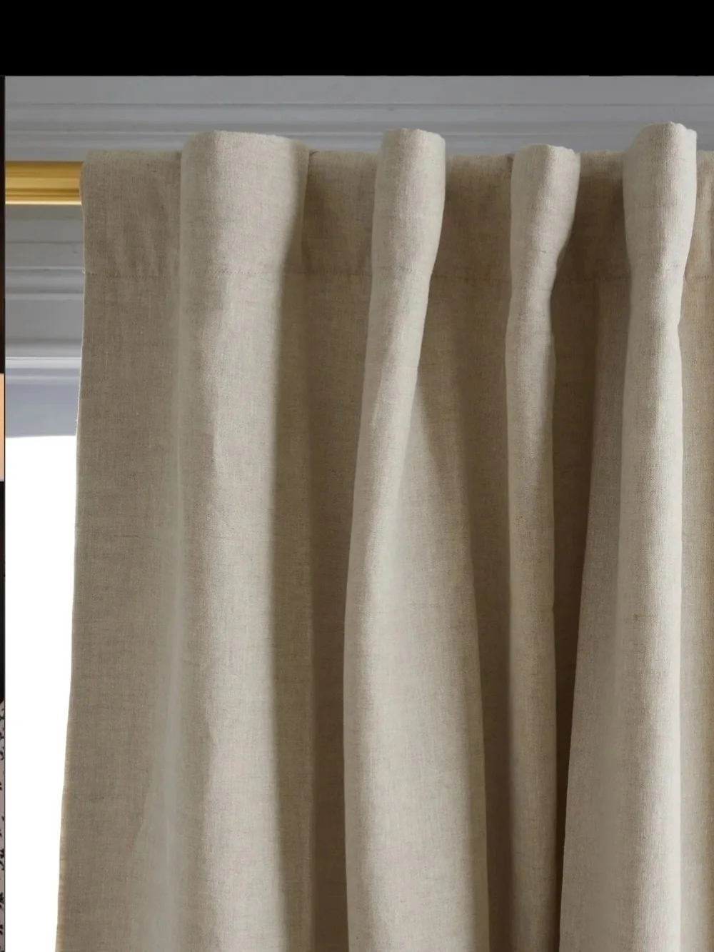 Quince 2 Panels of Linen Room Darkening Curtains, Flax, 48 x 108, NWT!